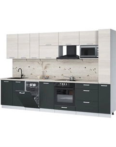 Кухонный гарнитур Интерлиния Мила Лайт 3.2-ПМ4