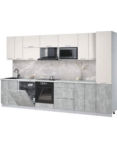 Кухонный гарнитур Интерлиния Мила Лайт 3.4-ПМ2