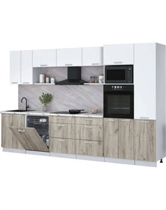 Кухонный гарнитур Интерлиния Мила Лайт 3.4-ПМ1