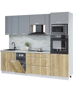 Кухонный гарнитур Интерлиния Мила Лайт 2.55-ПМ3