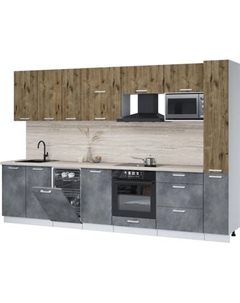 Кухонный гарнитур Интерлиния Мила Лайт 3.2-ПМ4