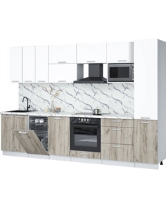 Кухонный гарнитур Интерлиния Мила Лайт 3.1-ПМ4