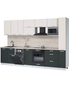 Кухонный гарнитур Интерлиния Мила Лайт 3.2-ПМ4