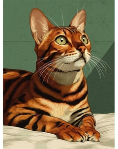 Набор алмазной вышивки Феникс+ Бенгальский кот / 71373 Feniks