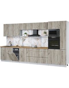 Кухонный гарнитур Интерлиния Мила Лайт 3.8-ПМ3