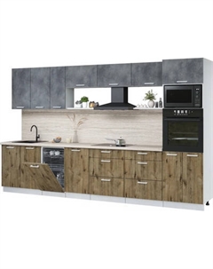 Кухонный гарнитур Интерлиния Мила Лайт 3.5-ПМ3