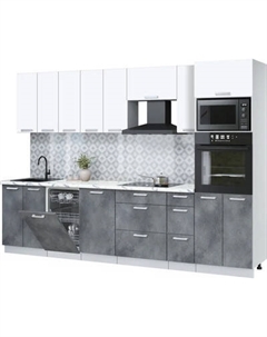 Кухонный гарнитур Интерлиния Мила Лайт 3.05-ПМ3