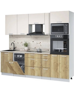 Кухонный гарнитур Интерлиния Мила Лайт 2.45-ПМ3