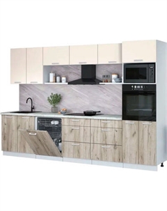 Кухонный гарнитур Интерлиния Мила Лайт 3.2-ПМ1