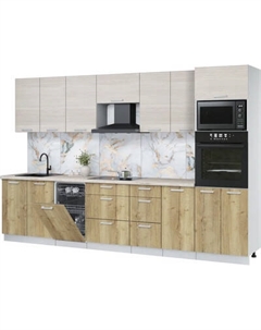 Кухонный гарнитур Интерлиния Мила Лайт 3.25-ПМ3