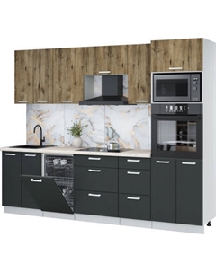 Кухонный гарнитур Интерлиния Мила Лайт 2.65-ПМ3