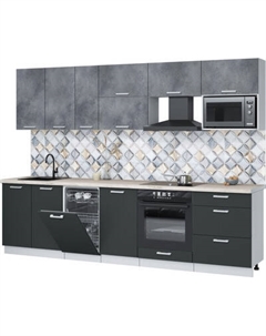 Кухонный гарнитур Интерлиния Мила Лайт 2.9-ПМ4