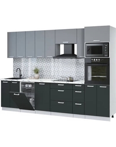 Кухонный гарнитур Интерлиния Мила Лайт 3.05-ПМ3