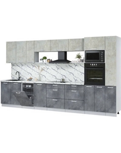 Кухонный гарнитур Интерлиния Мила Лайт 3.8-ПМ3