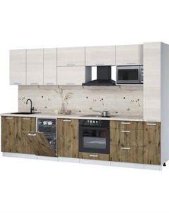 Кухонный гарнитур Интерлиния Мила Лайт 3.2-ПМ4