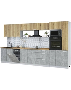 Кухонный гарнитур Интерлиния Мила Лайт 3.8-ПМ3