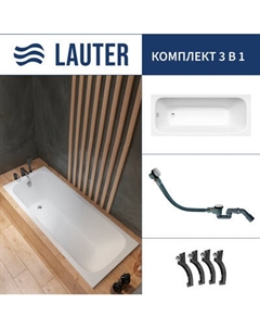 Ванна чугунная Lauter Victoria 2100816 / 160x70 с сифоном 21Y32002