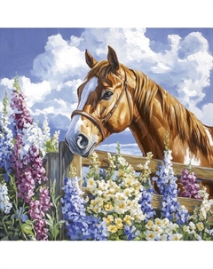 Набор алмазной вышивки Феникс+ Лошадь на лугу / 70799 Feniks