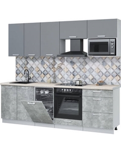 Кухонный гарнитур Интерлиния Мила Лайт 2.45-ПМ4