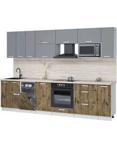 Кухонный гарнитур Интерлиния Мила Лайт 3.0-ПМ4