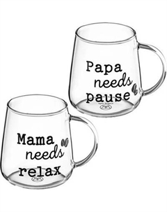 Набор кружек Elan Gallery Papa needs pause, Mama needs relax / 360200 Elan gallery