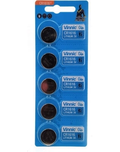 Комплект батареек Vinnic CR1616-C5 Lithium 3V