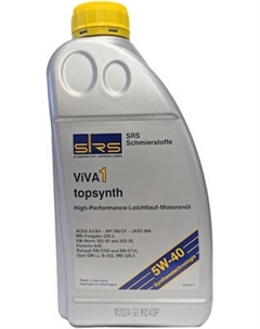 Моторное масло SRS Viva 1 Topsynth 5W40 Srs