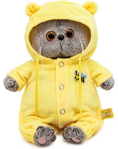 Мягкая игрушка Budi Basa Кот Басик Baby в кигуруми с пчелкой / 10892856 Budi basa
