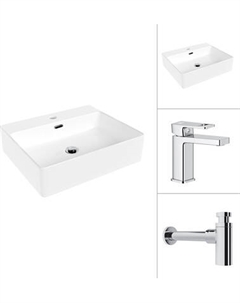 Умывальник со смесителем Lauter 21478 + Cascade 21СК655C с сифоном 21635CH