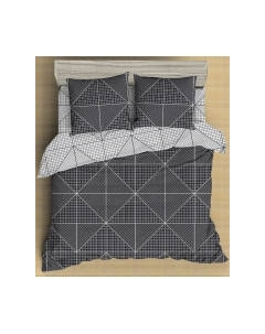 Комплект постельного белья Amore Mio Мако-сатин Grid Микрофибра Евро / 93086 Amore mio