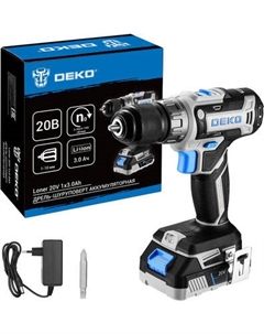 Аккумуляторная дрель-шуруповерт Deko Loner 20V / 085-1006