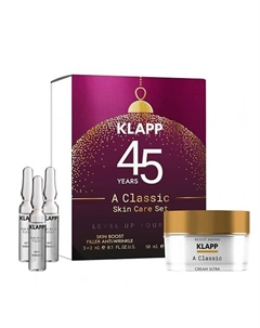 Рождественский набор A Classic Skin Care Set 45+: крем+ампулы для лица Klapp cosmetics
