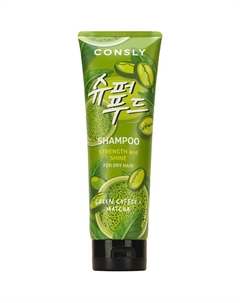 Шампунь с экстрактами матча и зеленого кофе для силы и блеска волос Strength and Shine 250 Consly
