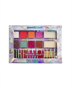 Палетка косметическая Dream Star тени+хайлайтер Romantic color