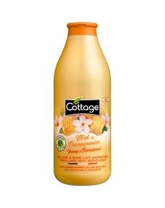 Увлажняющий гель для душа и пена для ванны 2 в 1 "Мёд и Франжипани" Moisturizing Shower Gel & Bath Milk Honey & Frangipani 750 Cottage