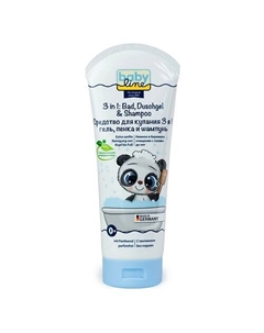 Средство для купания "3 в 1": шампунь, гель, пенка, без отдушки и красителей, без слез 3 in 1: Bad, Duschgel und Shampoo mit Panthenol 200 Baby line
