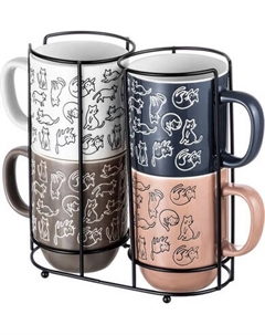 Набор кружек Elan Gallery Кошачья жизнь / 880229 Elan gallery