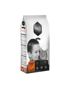 Сухой корм для кошек Amity Premium для стерилизованных кошек с лососем и рисом