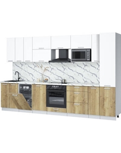 Кухонный гарнитур Интерлиния Мила Лайт 3.4-ПМ4