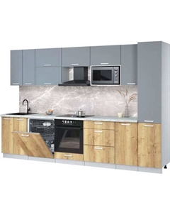 Кухонный гарнитур Интерлиния Мила Лайт 3.2-ПМ2