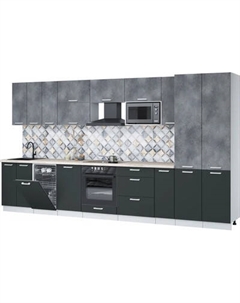 Кухонный гарнитур Интерлиния Мила Лайт 3.8-ПМ4