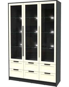 Шкаф с витриной Интерлиния Концепт Тренд КТ-ШВ3 с подсветкой