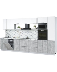 Кухонный гарнитур Интерлиния Мила Лайт 3.7-ПМ3