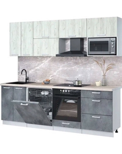 Кухонный гарнитур Интерлиния Мила Лайт 2.4-ПМ2