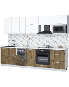 Кухонный гарнитур Интерлиния Мила Лайт 2.9-ПМ4