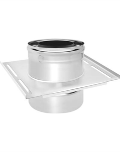 Площадка монтажная для дымохода Везувий AISI 304 0.8/430 0.5 д.200х300 400x400мм