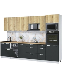 Кухонный гарнитур Интерлиния Мила Лайт 3.1-ПМ3