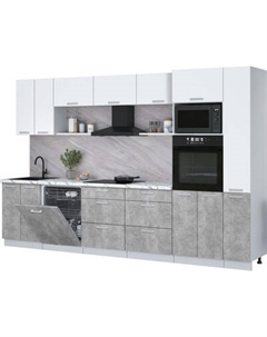 Кухонный гарнитур Интерлиния Мила Лайт 3.3-ПМ1