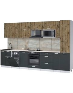 Кухонный гарнитур Интерлиния Мила Лайт 3.4-ПМ4