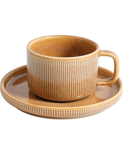 Чашка с блюдцем AksHome Stria 200мл Akshome